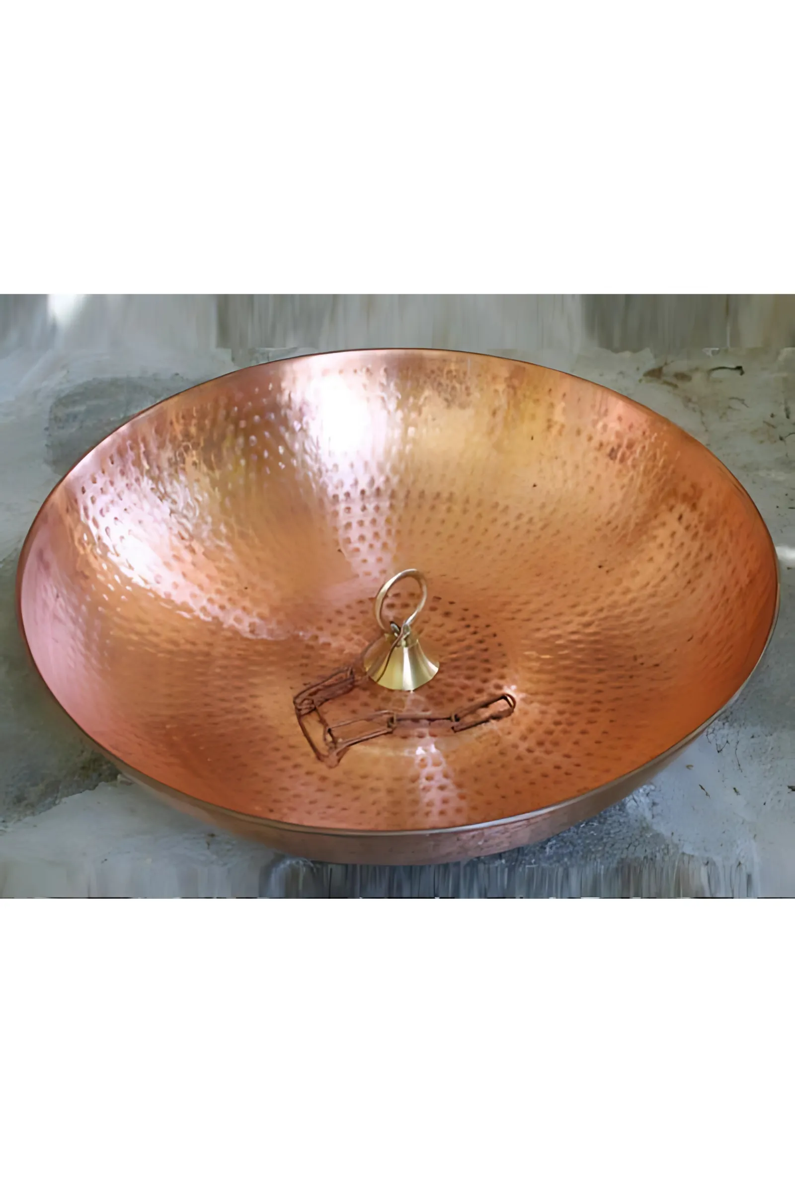 Hand Hammered Copper Dish with Attachment Loop thumbnail 2